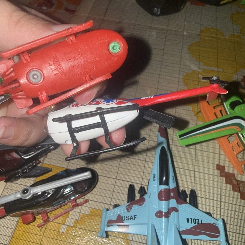 Lot Of (6) Rescue Helicopters Hot Wheels Matchbox Unmarked